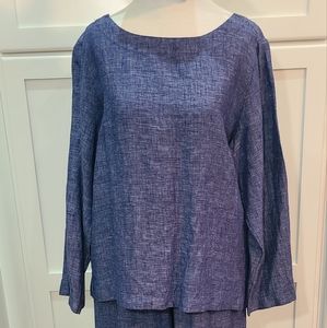 NWT Sigrid Olsen 2pc 100% Linen Set XL